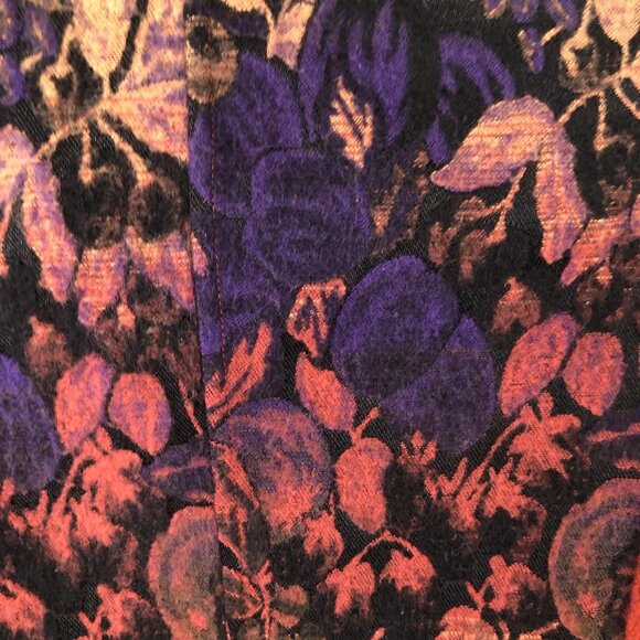 Soft Surroundings Jacket Womens 1X Rust Orange Zip Front Tapestry Floral Back - Picture 8 of 16